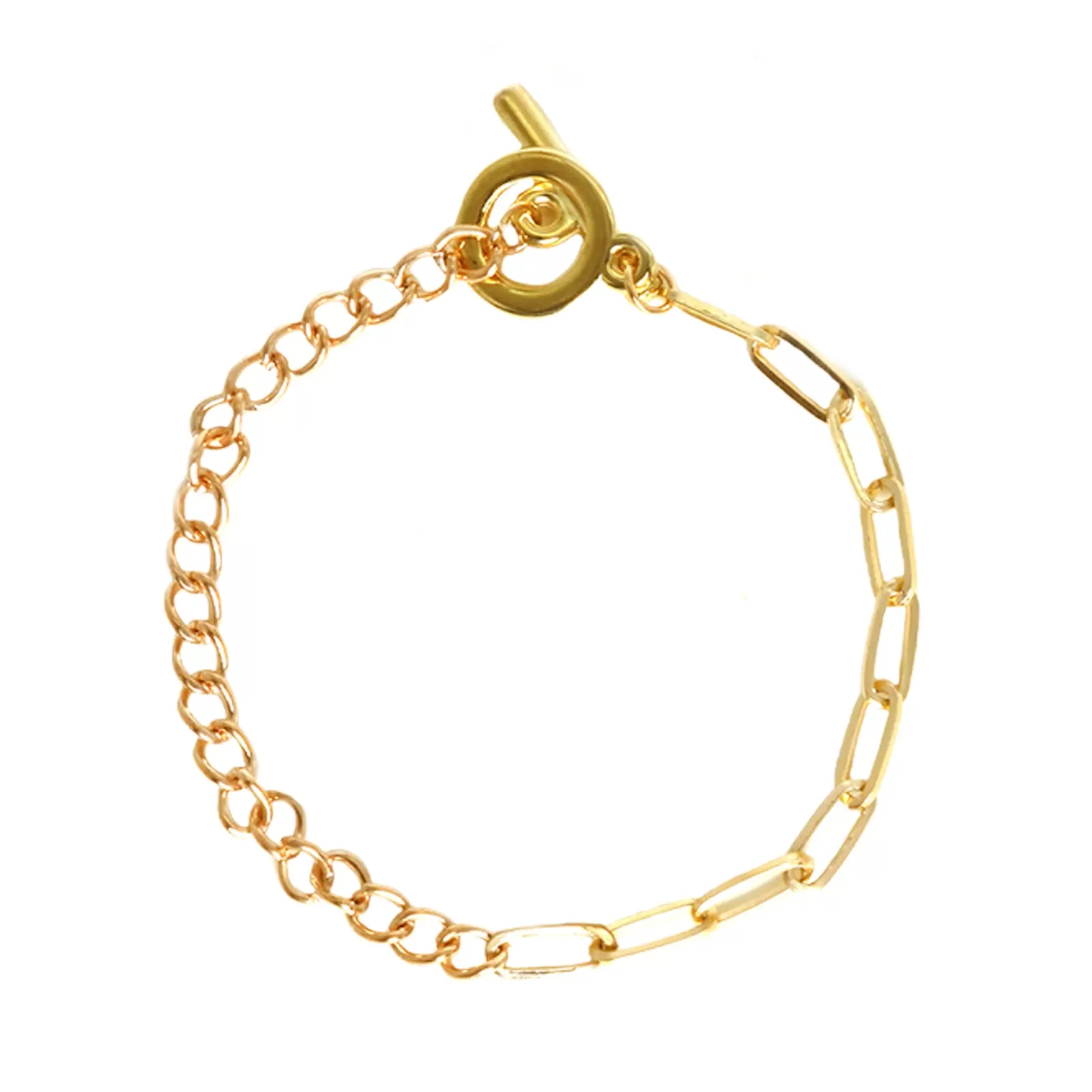 Toggle Gold Chain Set of 5 Bracelets