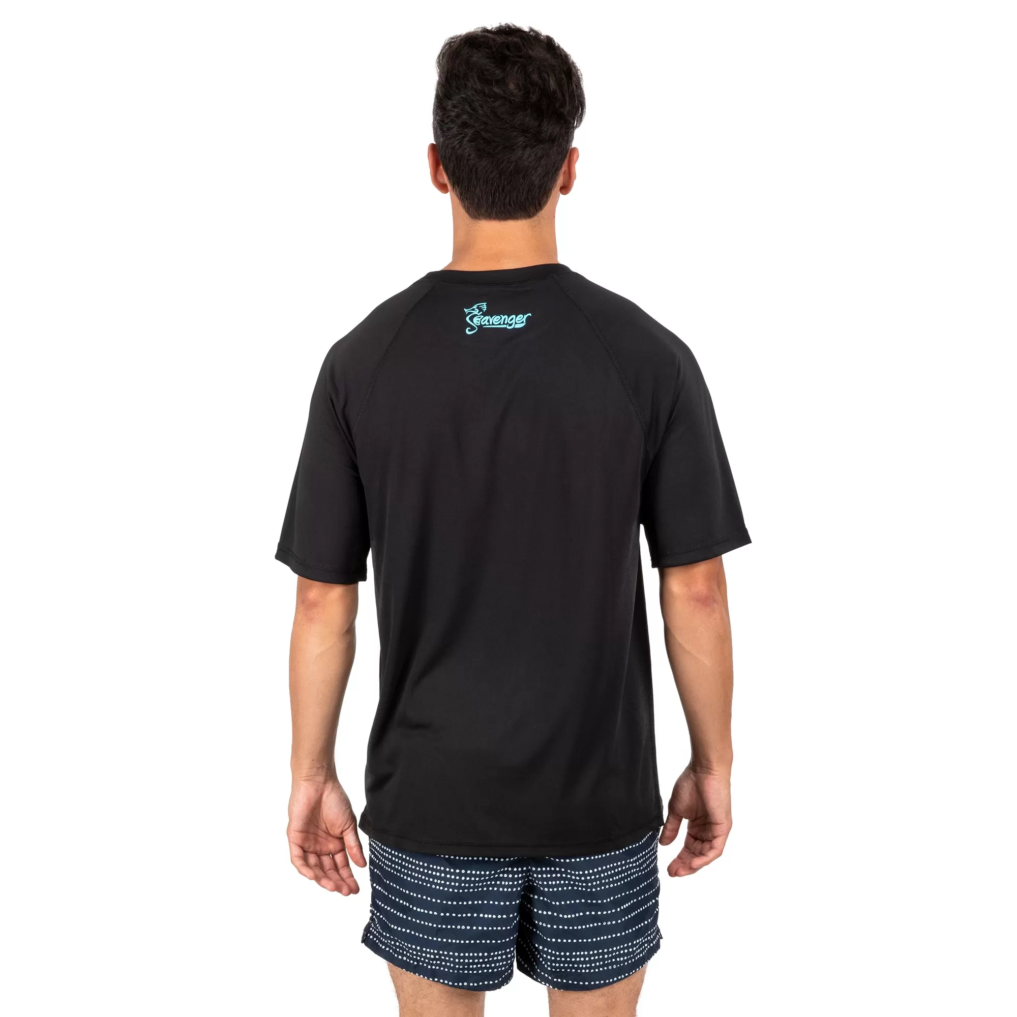 Trekker Unisex Rash Guard Short Sleeve Black