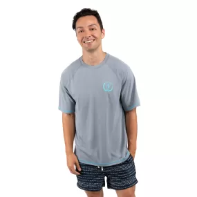 Trekker Unisex Rash Guard Short Sleeve Gray