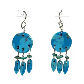 Turquoise Shield Earrings