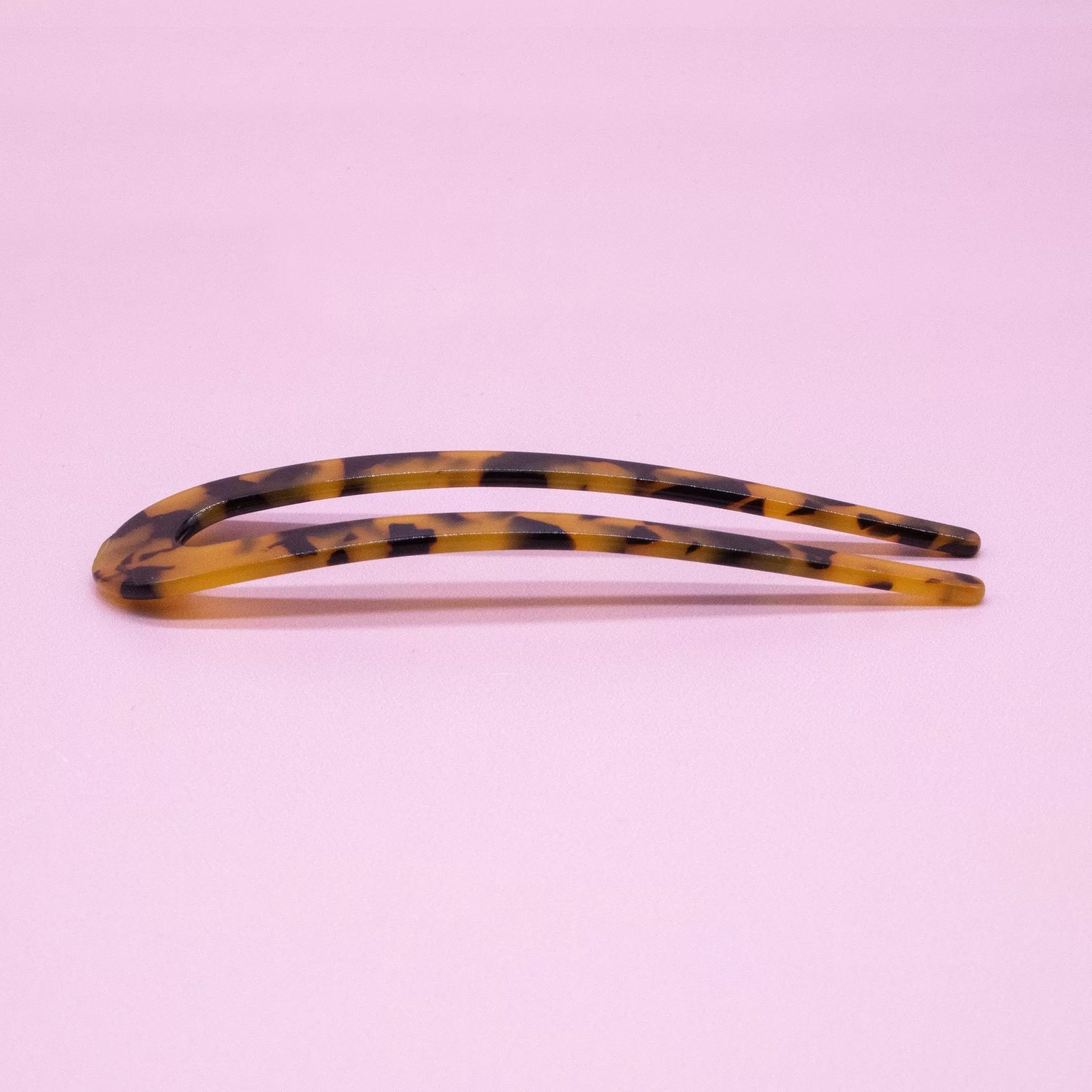 U Shaped French Hair Pin -Tortoise Shell