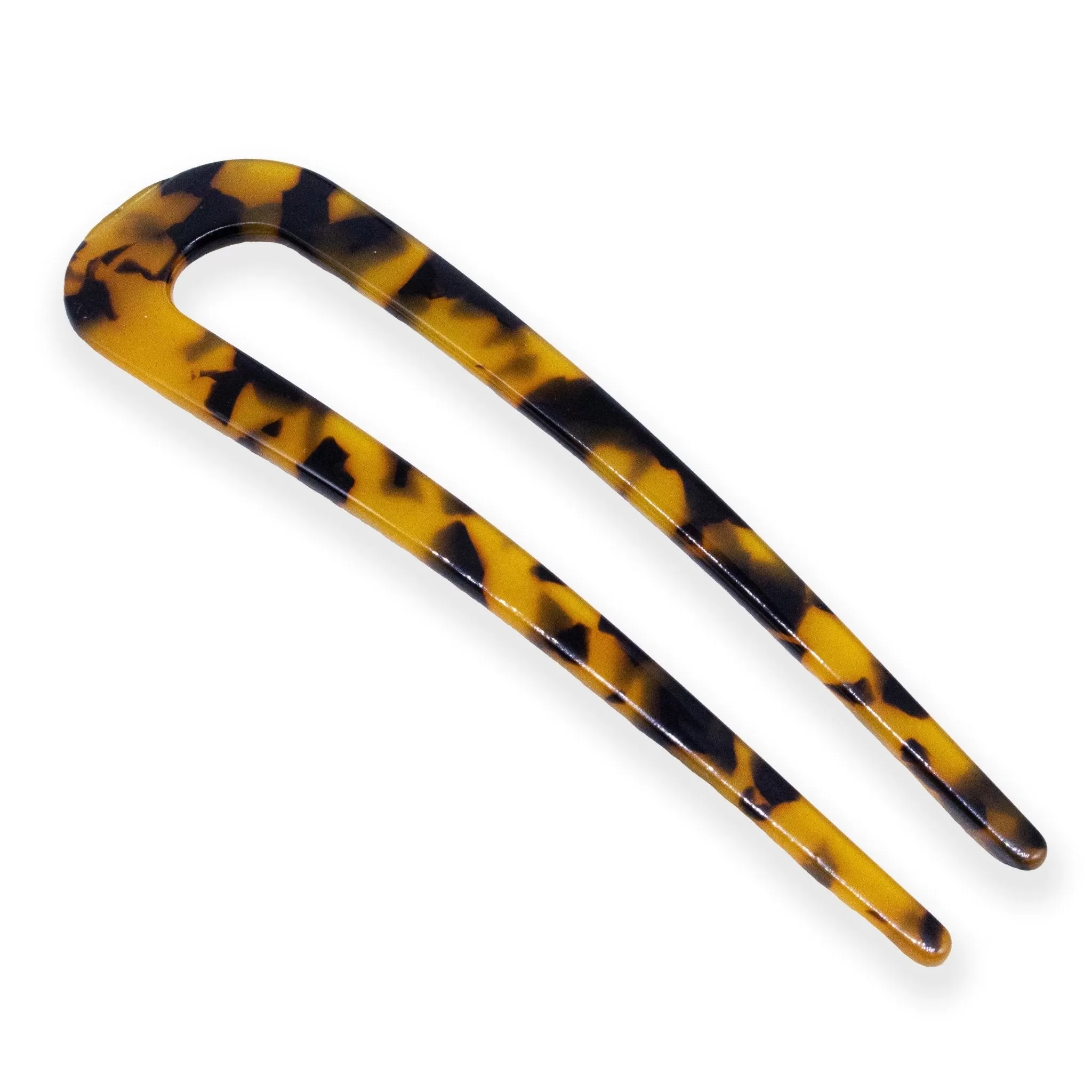 U Shaped French Hair Pin -Tortoise Shell