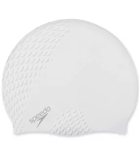 Unisex Adult Bubble Active   Swim Cap - White White