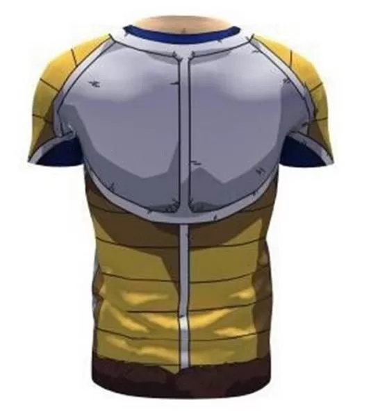 Vegeta Saiyan Armor Dragon Ball Z Compression Short Sleeve Rash Guard