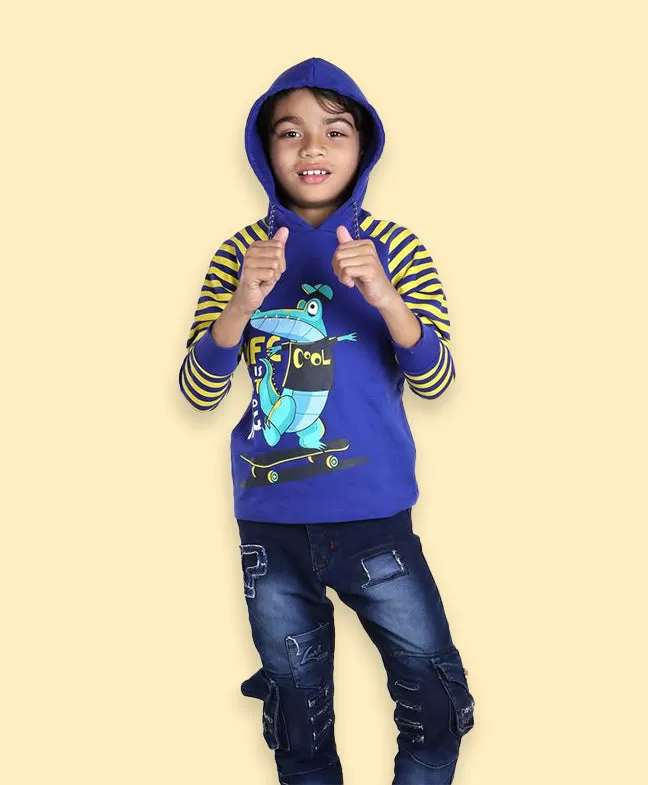 Ventra Boys Crocodile Blue Hood