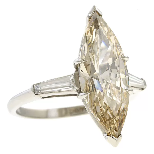 Vintage Marquise Engagement Ring, 3.79ct.