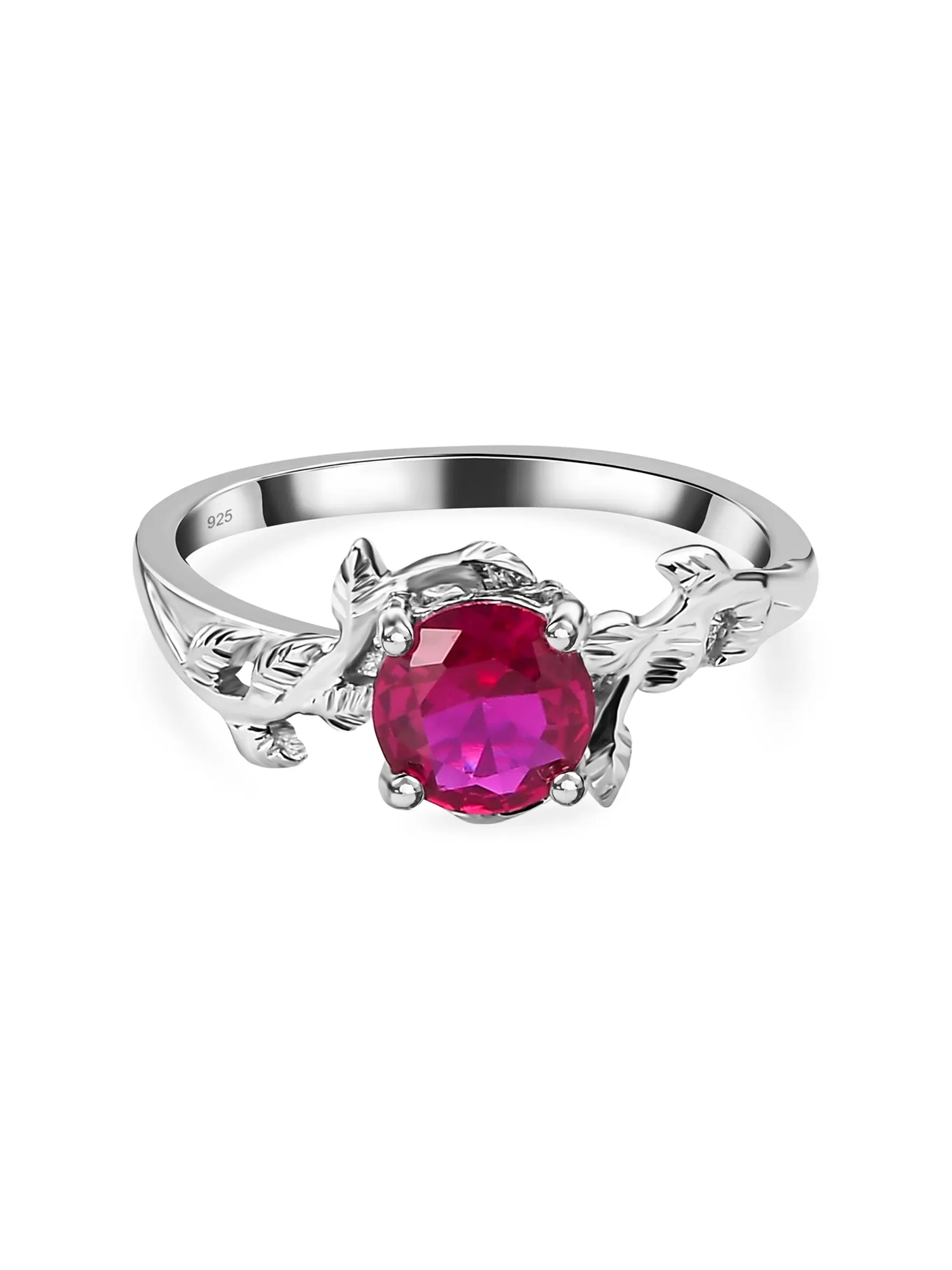 Vintage Ruby Ring In 925 Silver