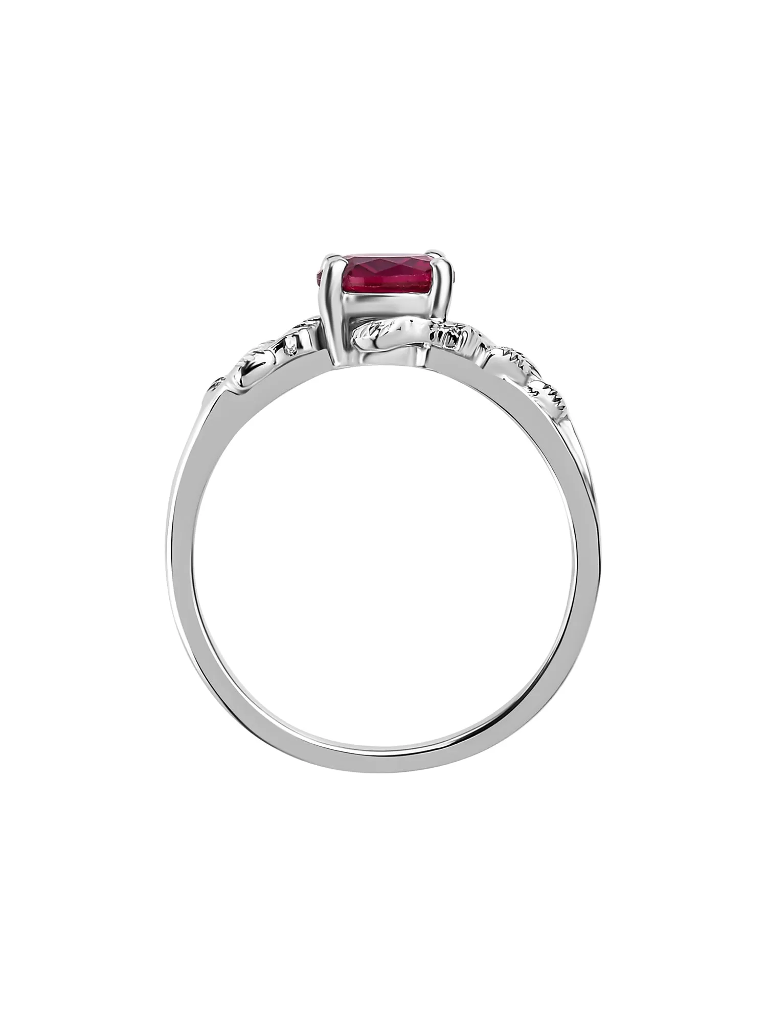 Vintage Ruby Ring In 925 Silver