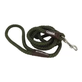 Water & Woods Braided Rope Snap Dog Leash Green 1/2 X 6