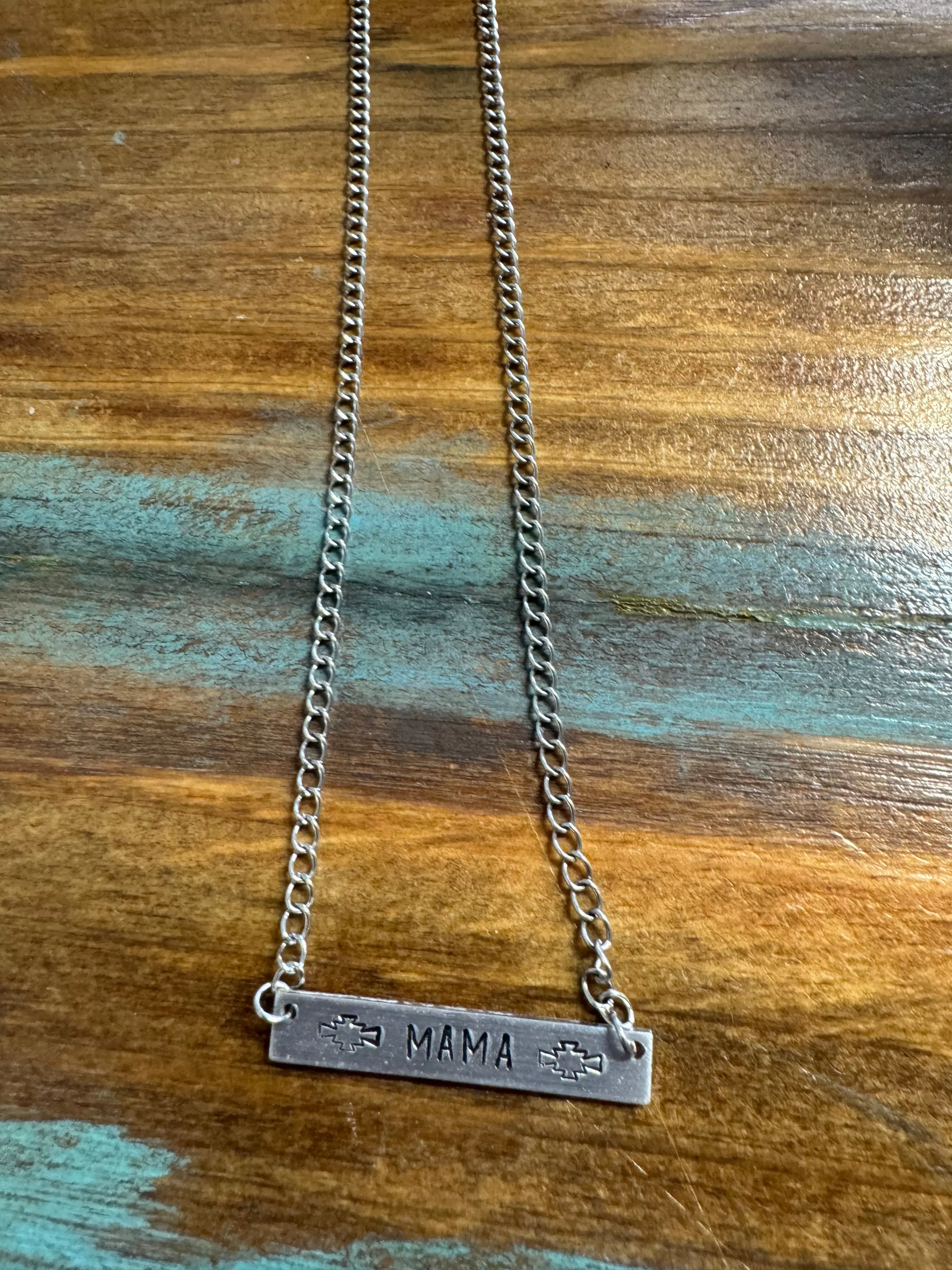 Western Single Bar Engraved Necklaces