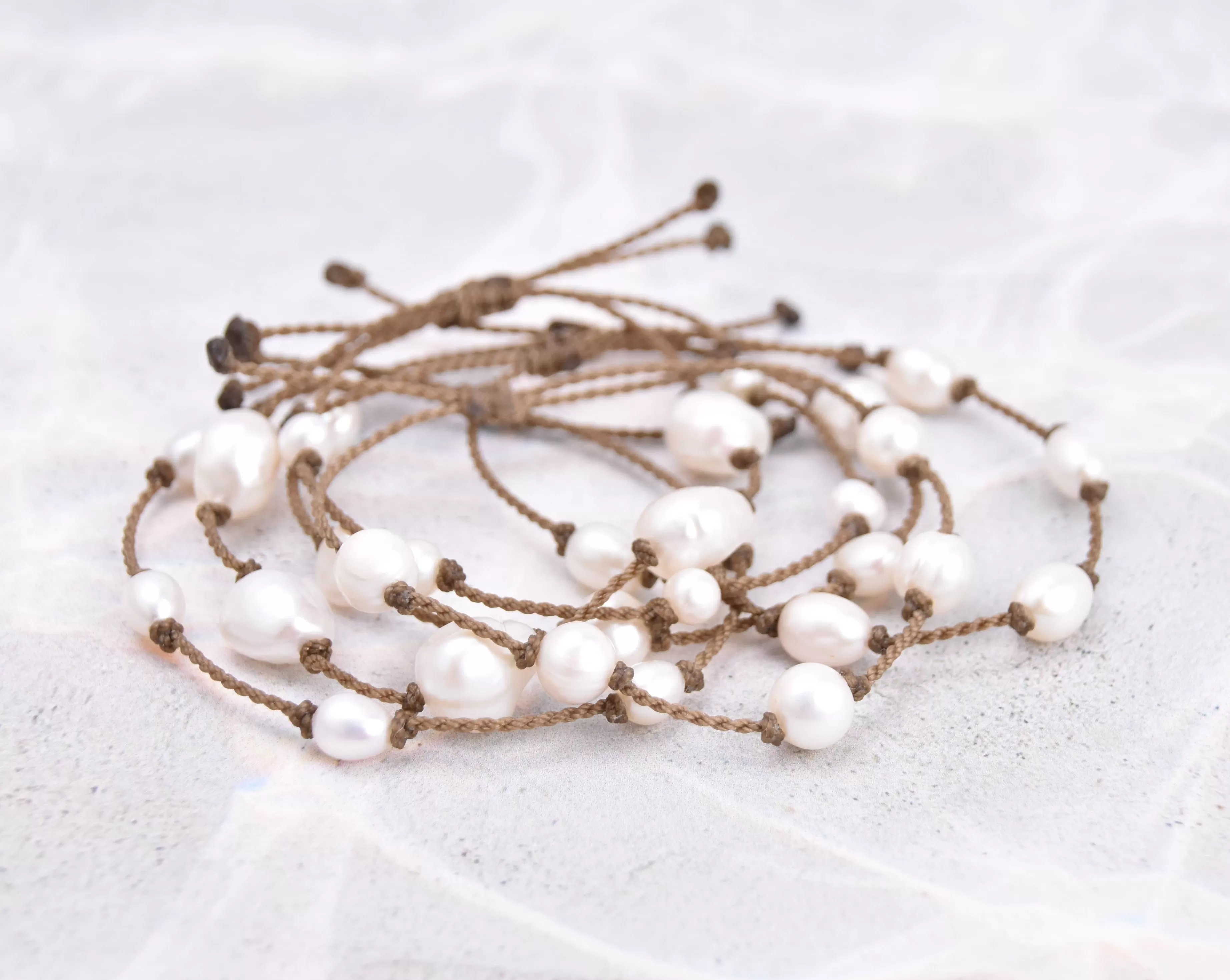 White Pearl Bracelets