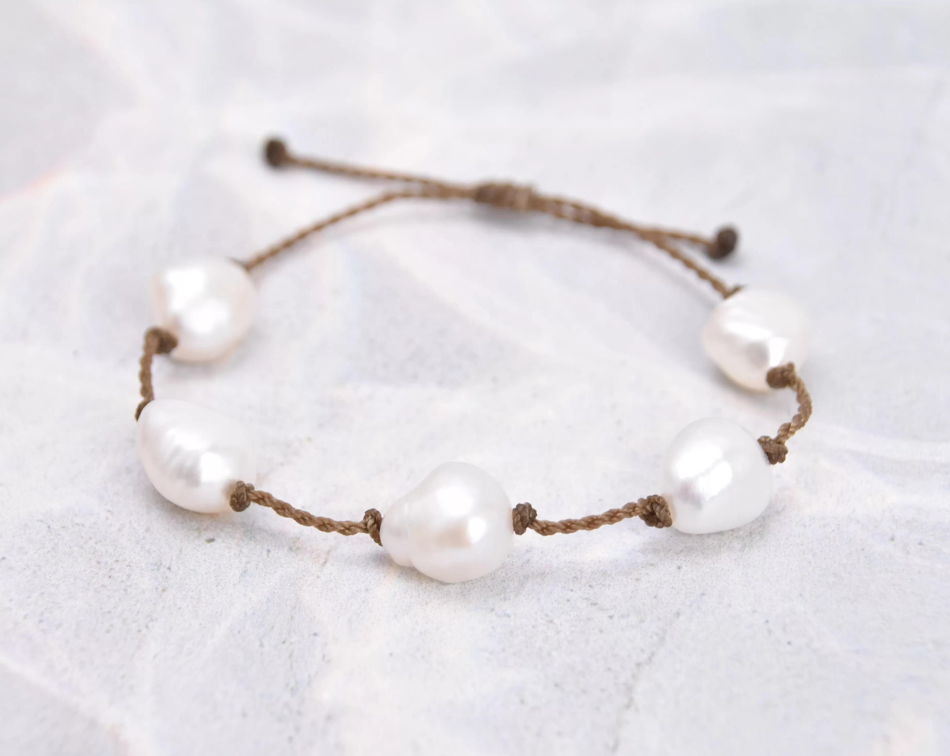 White Pearl Bracelets