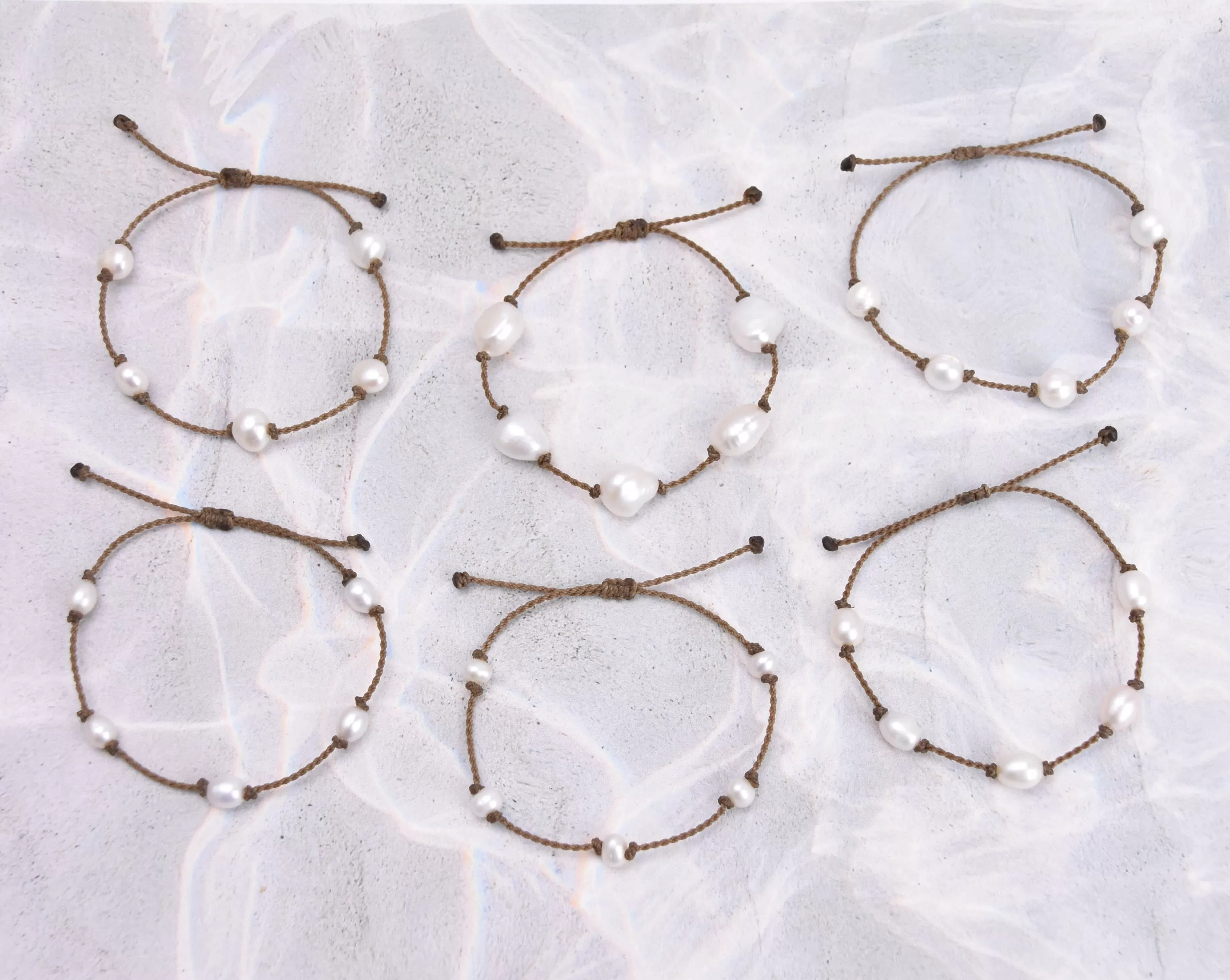 White Pearl Bracelets