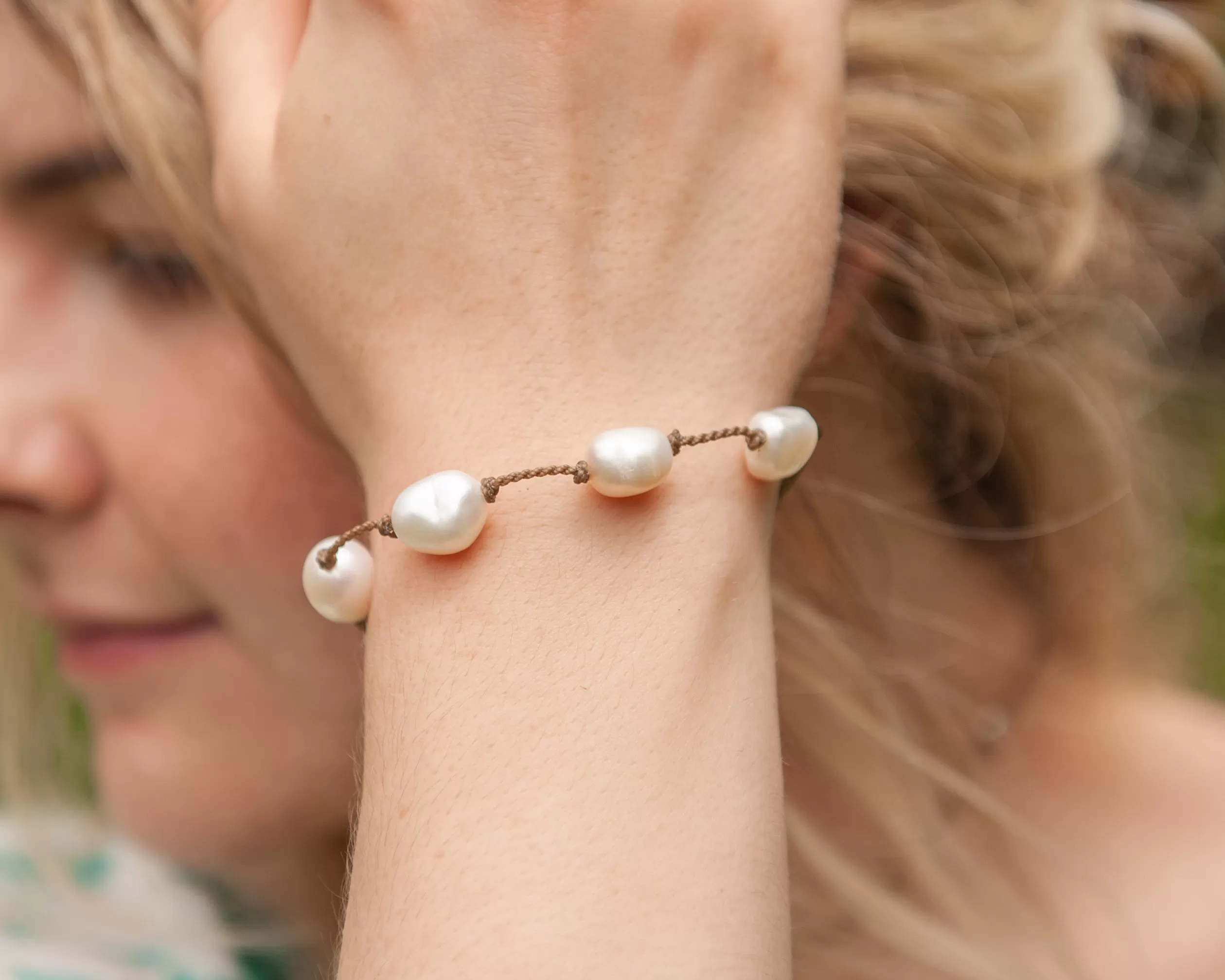 White Pearl Bracelets