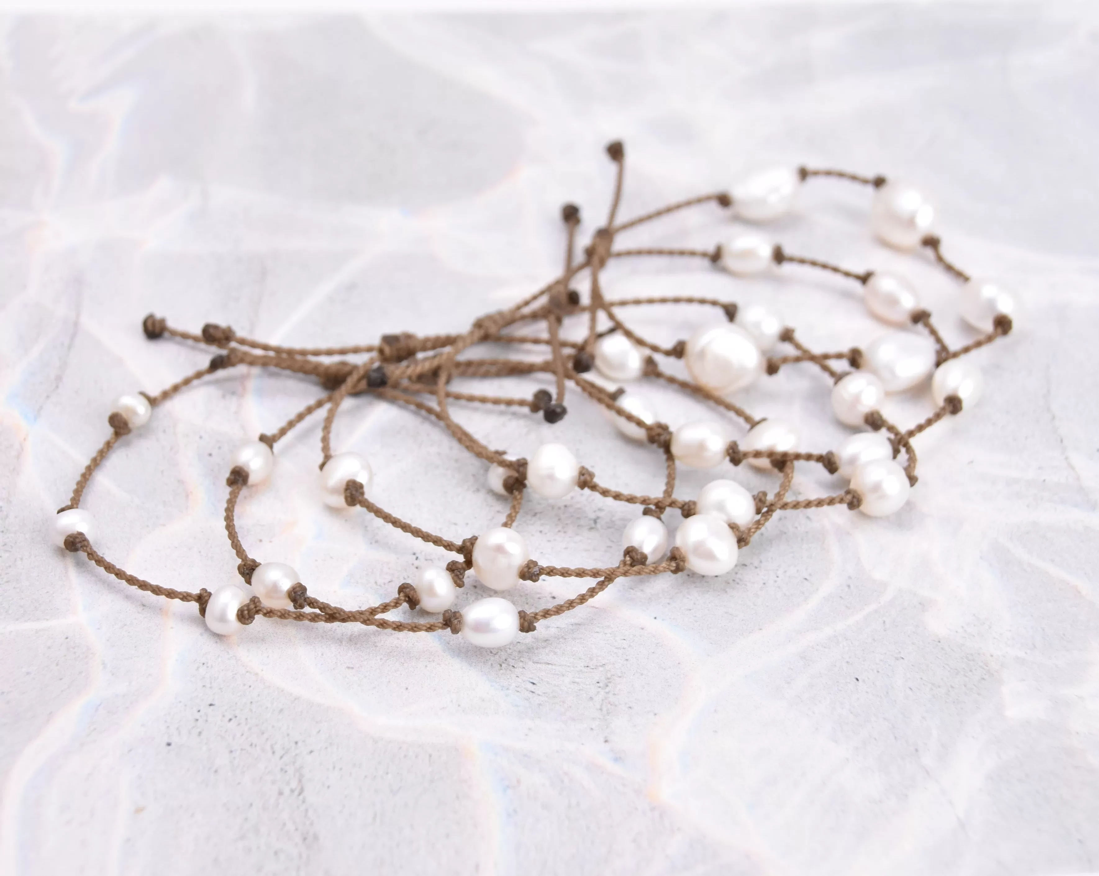 White Pearl Bracelets