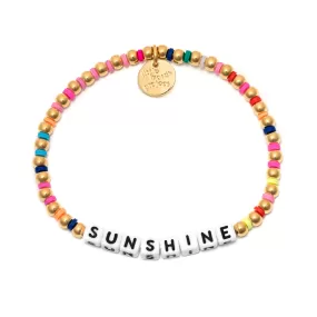 White Sunshine Gold Little Words Project Waterproof Gold Trackable Bracelet S/M