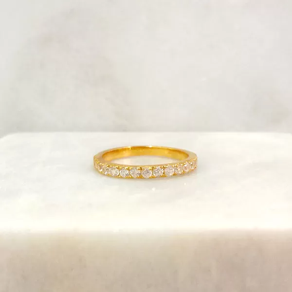 White Topaz Half Eternity Ring