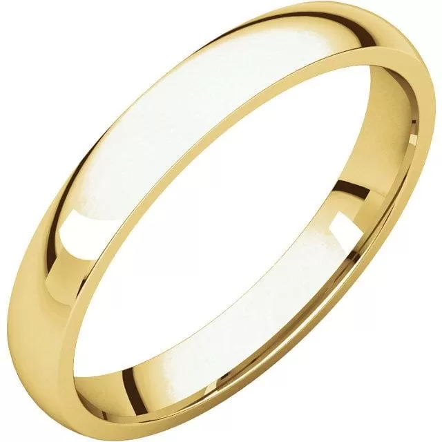 Women's Comfort Fit Narrow Domed Wedding Band