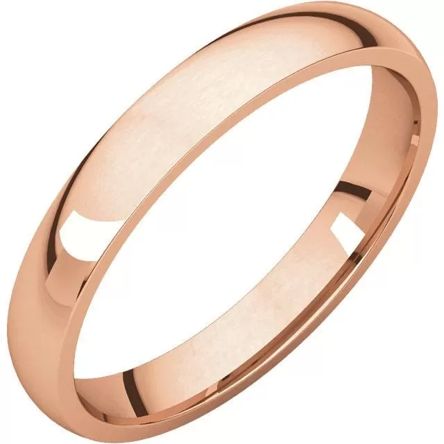 Women's Comfort Fit Narrow Domed Wedding Band